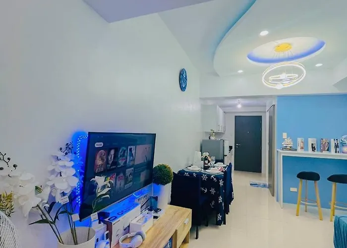 Ocean Theme Navy Blue Deluxe With Ps4 And Balcony Overlooking Bay And Zoo Near Yacht Club And Star Manila