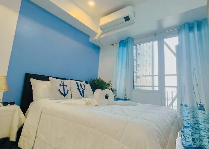 Ocean Theme Navy Blue Deluxe With Ps4 And Balcony Overlooking Bay And Zoo Near Yacht Club And Star 5* Manila