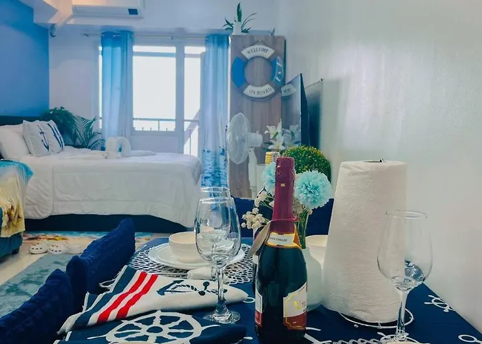 Ocean Theme Navy Blue Deluxe With Ps4 And Balcony Overlooking Bay And Zoo Near Yacht Club And Star 5*