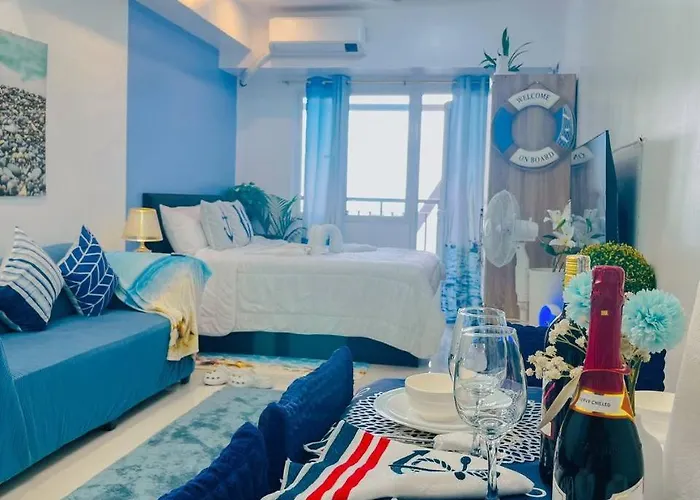 Ocean Theme Navy Blue Deluxe With Ps4 And Balcony Overlooking Bay And Zoo Near Yacht Club And Star Manila
