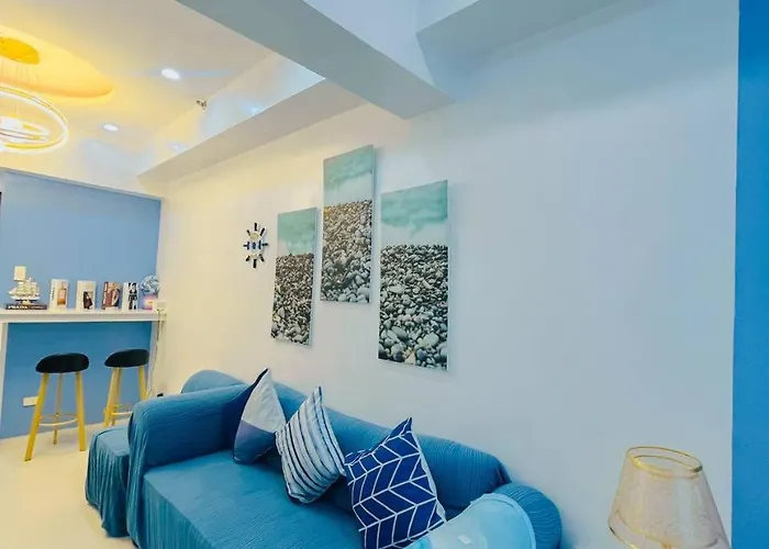 Hotel Ocean Theme Navy Blue Deluxe With Ps4 And Balcony Overlooking Bay And Zoo Near Yacht Club And Star Manila