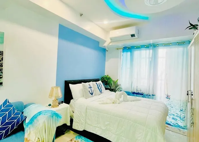 Ocean Theme Navy Blue Deluxe With Ps4 And Balcony Overlooking Bay And Zoo Near Yacht Club And Star Hotel 5*