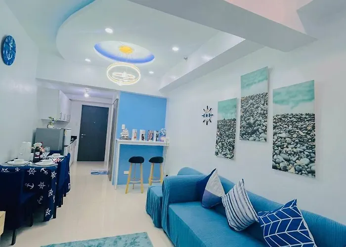 Hotel Ocean Theme Navy Blue Deluxe With Ps4 And Balcony Overlooking Bay And Zoo Near Yacht Club And Star Manila