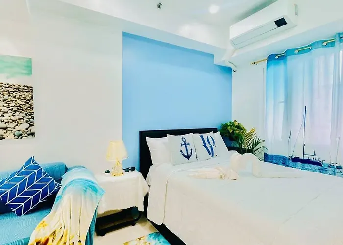 Hotel Ocean Theme Navy Blue Deluxe With Ps4 And Balcony Overlooking Bay And Zoo Near Yacht Club And Star Manila