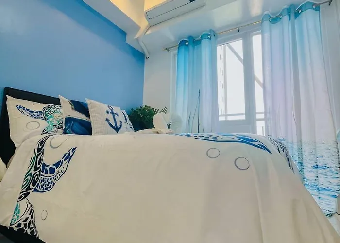Hotel Ocean Theme Navy Blue Deluxe With Ps4 And Balcony Overlooking Bay And Zoo Near Yacht Club And Star Manila