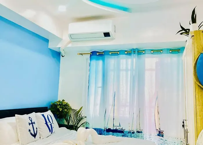 Ocean Theme Navy Blue Deluxe With Ps4 And Balcony Overlooking Bay And Zoo Near Yacht Club And Star