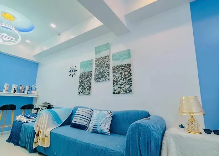 Ocean Theme Navy Blue Deluxe With Ps4 And Balcony Overlooking Bay And Zoo Near Yacht Club And Star Hotel Manila